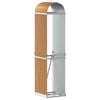 vidaXL Portaceppi Effetto Legno 40x45x170 cm in Acciaio Zincato