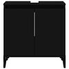 vidaXL Mobile Lavabo Nero 58x33x60 cm in Legno Multistrato