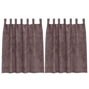 vidaXL Tende in Velluto con tende 2 pcs Marrone 140 x 140 cm Velluto