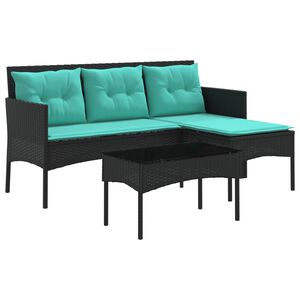 vidaXL Set Divano da Giardino con cuscino 2 pcs polyrattan
