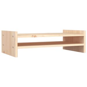 vidaXL Supporto per Monitor 50x27x15 cm in Legno Massello di Pino