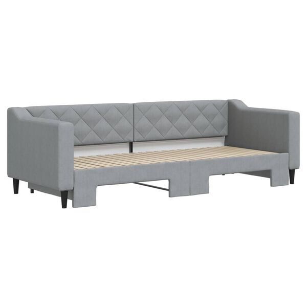 vidaXL Divano Letto con Letto Estraibile Grigio Chiaro 80x200 Tessuto