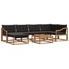 vidaXL Set di divani da esterno con cuscino 19 pcs Naturale e Nero