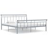 vidaXL Giroletto Grigio in Metallo 180x200 cm
