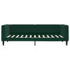 vidaXL Divano Letto con Materasso Verde Scuro 90x200 cm in Velluto