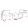 vidaXL Set Divani da Giardino 4 pz con Cuscini in Alluminio Antracite