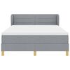 vidaXL Letto a molle con materasso Grigio chiaro 140 x 190 cm Tessuto