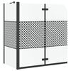vidaXL Chiusura per Bagno Geometrico Nero 120 x 67 x 129 cm
