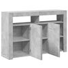 vidaXL Credenza con Luci LED Grigio Cemento 116x30x75 cm
