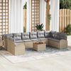 vidaXL Set Divano da Giardino 11 pcs beige e grigio chiaro