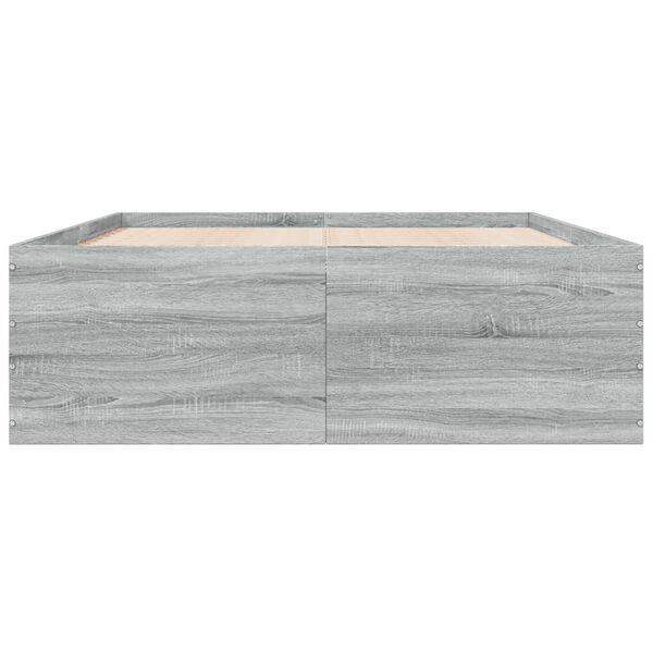 vidaXL Giroletto Grigio Sonoma 140x190 cm in Legno Multistrato
