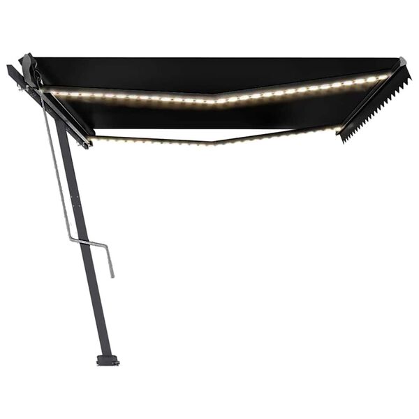 vidaXL Tenda Automatica con Sensore Vento e LED 500x300 cm Antracite