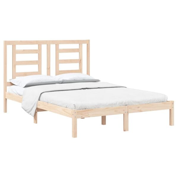 vidaXL Letto senza Materasso 140x190 cm in Legno Massello di Pino
