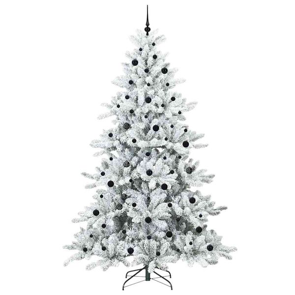vidaXL Albero di Natale Artificiale con Rami Pieghevoli Bianco 240 cm