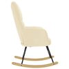 vidaXL Sedia a Dondolo Crema in Tessuto