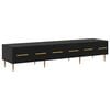 vidaXL Mobile TV 150 x 36 x 30 cm Rovere Nero Legno ingegnerizzato