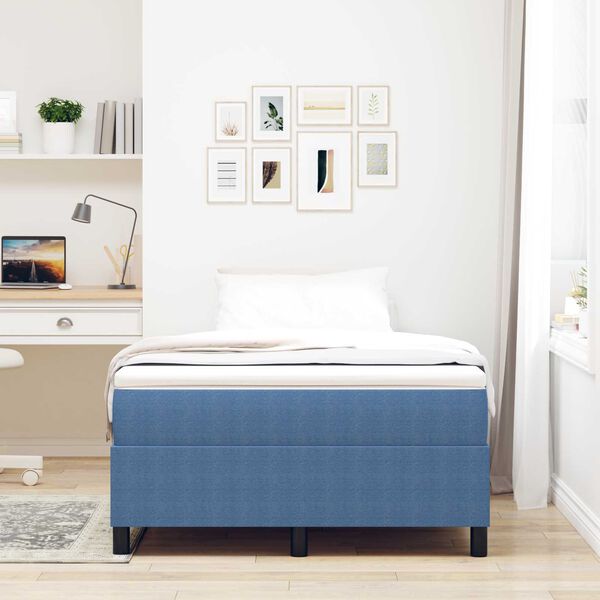 vidaXL Struttura letto piattaforma Blu 120 x 200 cm Tessuto