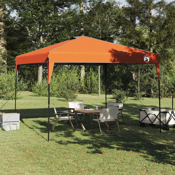 vidaXL Tenda Gazebo Arancione 290 x 290 x 251 cm Tessuto