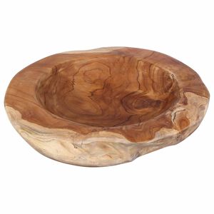 vidaXL Portafrutta JEPARA &Oslash; 30 cm Legno di teak massello Rotondo