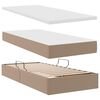 vidaXL Letto con contenitore e materasso Cappuccino 200 x 200 cm