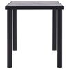 vidaXL Tavolo da Pranzo Nero e Grigio Cemento 140x70x75 cm in MDF