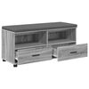 vidaXL Panca per ingresso con cuscino Grigio Sonoma 100 x 38 x 46 cm