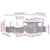 vidaXL Set Divano da Giardino 7 pcs Grigio Poly Rattan