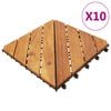 vidaXL Piastrella per Decking 10 pcs Marrone 30 x 30 cm