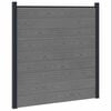 vidaXL Set di Recinzione 180 x 186 cm WPC e Alluminio Grigio