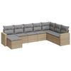 vidaXL Set Divano da Giardino 8 pz con Cuscini Beige in Polyrattan