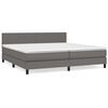 vidaXL Giroletto a Molle con Materasso Grgio 200x200 cm in Similpelle