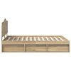 vidaXL Struttura del letto Rovere Sonoma 150 x 200 cm Pino massello