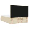 vidaXL Struttura Letto Pouf con Materasso Crema 140x190 cm in Tessuto