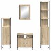 vidaXL Set di mobili per il bagno con lo scaffale 4 pcs Rovere Sonoma