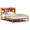 vidaXL Letto Libreria senza Materasso Marrone Cera 150x200 cm in Pino