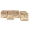 vidaXL Set Divani da Giardino con Cuscini 6 pz Legno Impregnato Verde