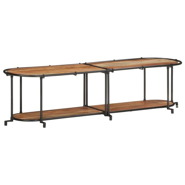 vidaXL Mobile Porta TV 160x42x40 cm in Legno Massello di Acacia