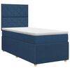 vidaXL Letto box spring con materasso Blu 80 x 200 cm Tessuto