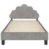 vidaXL Struttura letto bambini con testata Grigio chiaro 90 x 190 cm