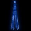 vidaXL Albero di Natale a Cono Decorato Blu con 136 LED 70x240 cm