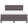 vidaXL Letto a molle con materasso Grigio 160 x 200 cm Pelle sintetica
