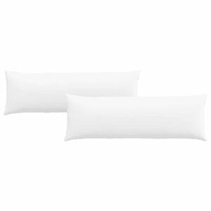 vidaXL Cuscini da Divano 2 pcs Bianco 120 x 40 cm Tessuto