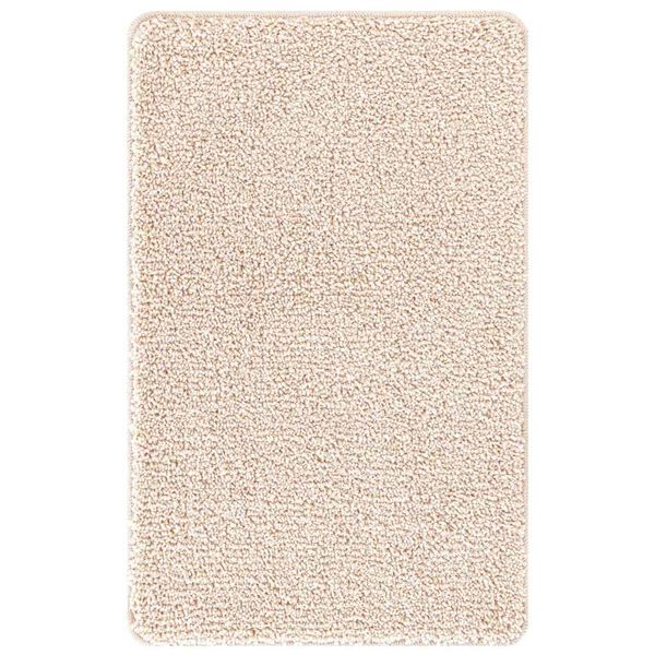 vidaXL Tappetino da bagno antiscivolo Crema 60 x 90 cm PP
