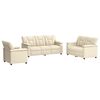 vidaXL Set di divani 3 pcs Crema Similpelle