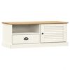 vidaXL Mobile Porta TV VIGO Bianco 106x40x40 cm Legno Massello di Pino