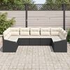 vidaXL Set Divano da Giardino 9 pcs Nero Poly Rattan