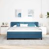 vidaXL Letto a molle con materasso Blu scuro 180 x 200 cm Velluto