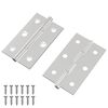 vidaXL Cerniera Tinta unita 2 pz Argento 58 x 35 x 1 mm Acciaio