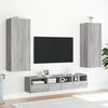 vidaXL Mobili TV a Muro 5pz Grigio Sonoma in Legno Multistrato