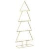 vidaXL Albero di Natale in metallo con supporto KUOPIO 125 cm Acciaio